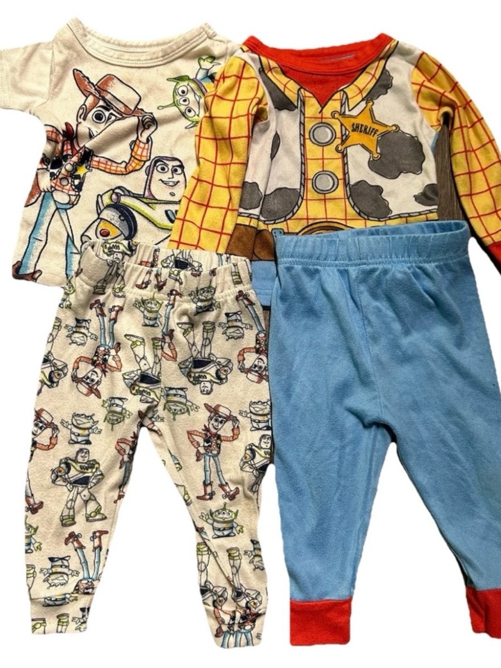 Toddler Boys Pajama Sets Pixar Toy Story Woody Buzz Lightyear Size 12-18 Months